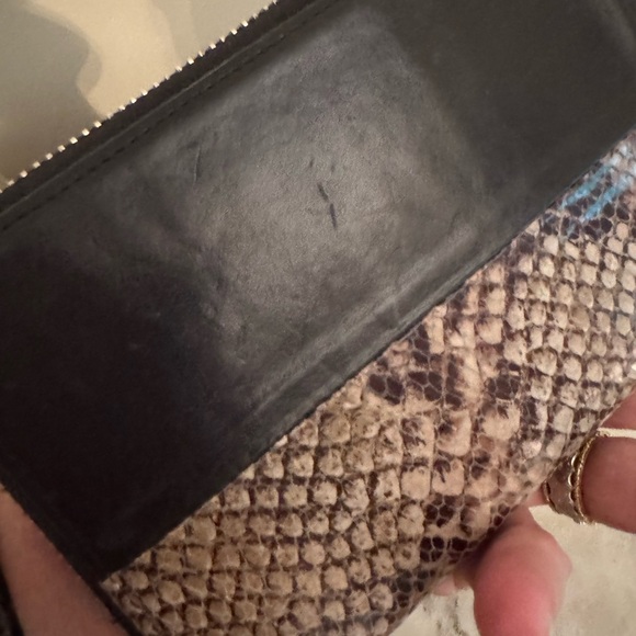 Yohji Yamamoto Black and Snakeskin Embossed Leather  Wallet - Picture 5 of 14